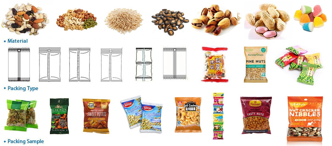 Nuts Packaging Machine With Measuring Cups Equipment